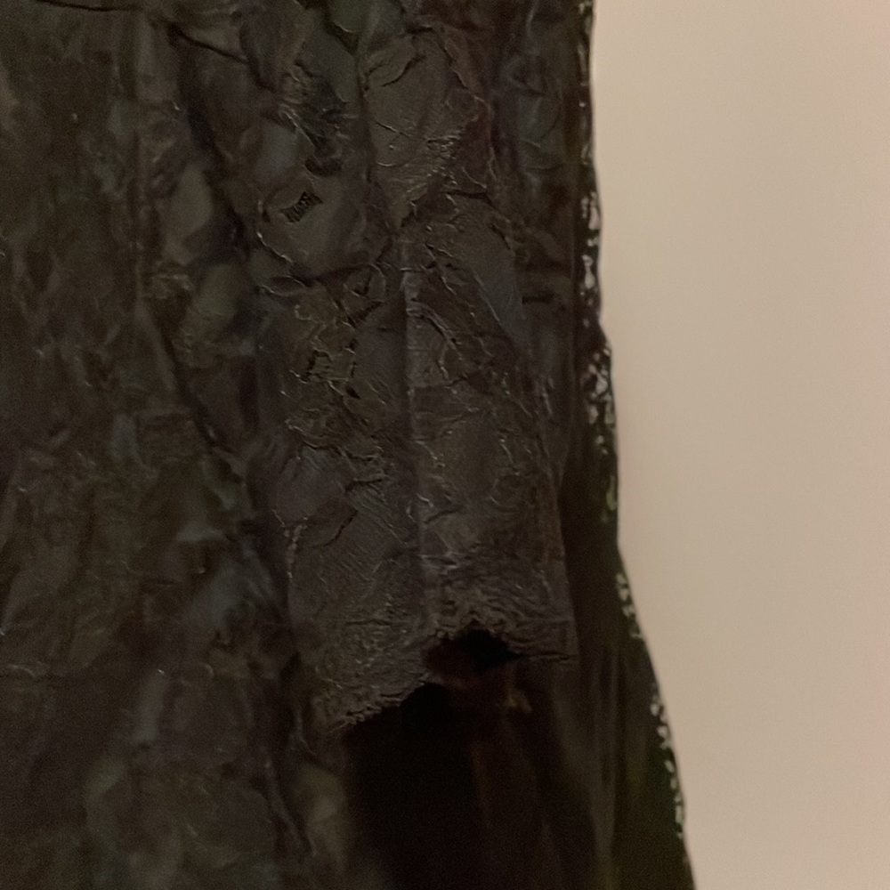 Vintage Gossard Artemis Sheer Nylon Button-Down Black Top - Size 34/S - Picture 5 of 10